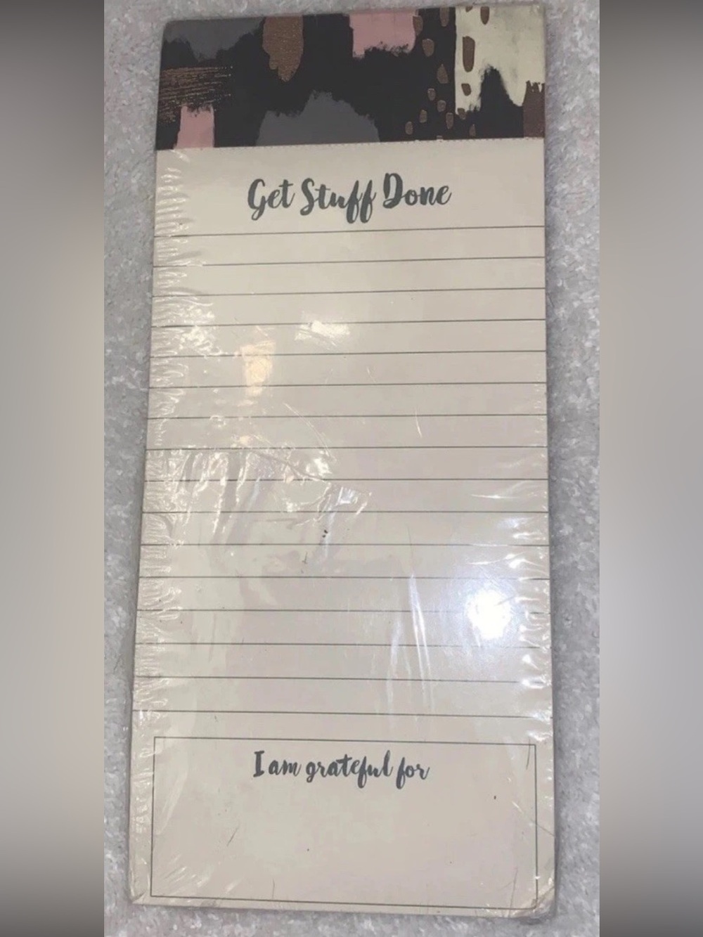 🇺🇸🎆 Green Room "Get Stuff Done / I Am Grateful For" Lined Magnetic Notepad NWT